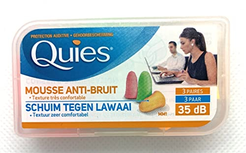 Quies - Protection Auditive Mousse Confort - 3 Paires Fluo
