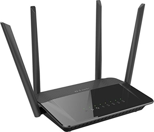 D-Link DIR-842 Router Wireless, Tecnologia AC1200, Doppia Banda, 4 Porte Gigabit + WAN, 4 Antenne Esterne, Nero/Antracite