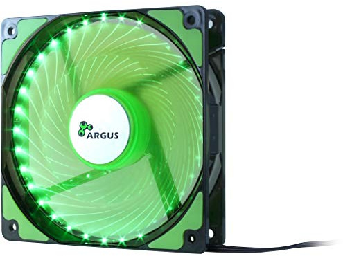 Inter-Tech LED 120mm Fan Gehäuselüfter Gaming Case Modding Beleuchtet (Grün)