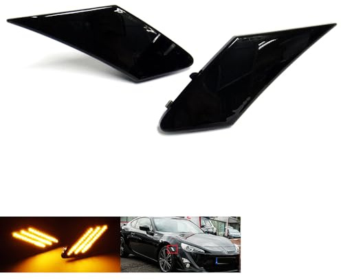 RZG 2x Black Smoked Lens Side Bumper Indicator Amber LED Marker Light For 2012-up BRZ 86 GT86 FR-S