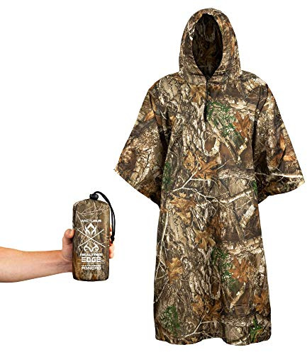 Arcturus X Realtree Camo Poncho | Verstellbare Kapuze | Ripstop-Nylon | Jagd, Angeln & Camping (Realtree Edge)