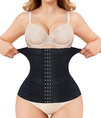KUMAYES Korsage Damen Bauchweg Korsett Taillenformer Shapewear Unterbrust | Taillenformer Korsage mit Haken, Bauchkontrolle, Haltung, Sanduhrfigur für Sport, Alltag und nach Geburt