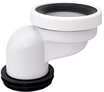 RANRAO Ugello di collegamento WC, Flangia WC offset a filo pieno, Connettore WC angolare,Ugello per tubo WC di collegamento, Scarico diritto eccentrico WC connettore ciotola tubo di suolo liscio