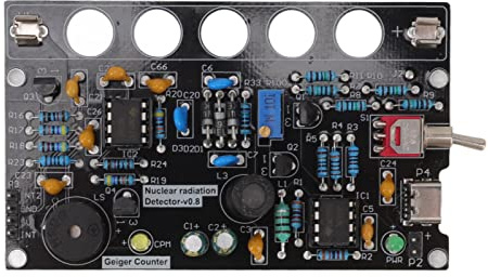 Mumusuki Geigerzähler-Kit, Nuclear Radiation Detector Electronics Kit Zusammengebautes DIY-Rohr V0.8 Nuclear Radiation Detector Tube