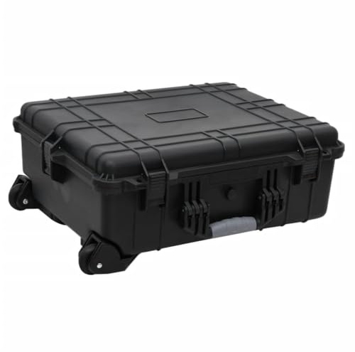 vidaXL Flugkoffer mit Rollen Schwarz 63x50x23 cm PP