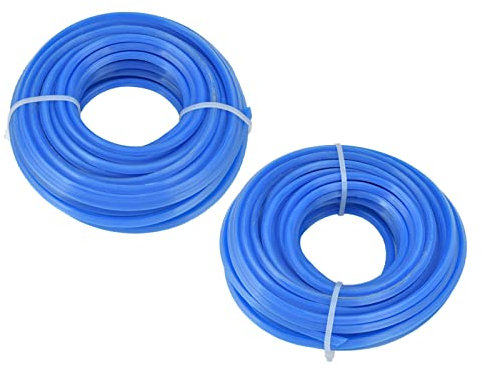 Qcwwy Rasentrimmerschnur, 4 mm Trimmerfaden aus blauem Nylon, hohe Effizienz, stabil, 2 Stück, geräuscharm für Rasenmäher (10 m / 32,8 Fuß)