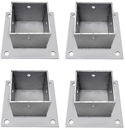 Supporto per palo, Base per Pali Confezione Da 4 Base Per Palo Da Recinzione In Legno, Ancoraggio Per Palo In Cemento Per Ringhiera Del Ponte, Recinzione In Vinile E Cassetta Postale ( Size : 80x80 mm