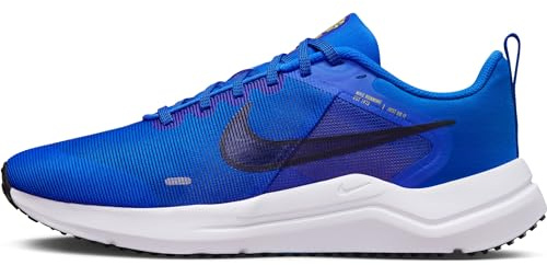 Nike Downshifter 12 Straßenlaufschuh Für Herren, Zapatillas de Correr en Carretera Hombre, Reloj Solar de Alto Voltaje Racer Blue Black, 42.5 EU