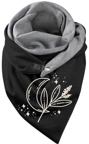 Halstuch Damen Herbst Dreieckstuch Grau Motorrad Fahrrad Poncho Weicher Lange Damenschal Halswärmer Dreieck Wickelschal Mit Knöpfen Loop Schal Herbst Winterschal Klassischer Dreiecksschal Warm