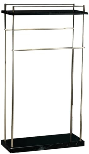 Handtuchhalter Stehend Deckenhalter Aus Metall Mit Ablagefläche, Freistehender Handtuchhalter, 2-stöckiger Handtuchständer, Handtuch-Trockenständer Handtuchständer Handtuchleiter