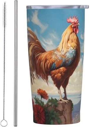 Vasos personalizados, tazas de acero inoxidable personalizadas de 20 onzas, taza de café de viaje aislada con tapa y botella de agua con pajilla, regalo personalizado para familiares y amigos, montaña