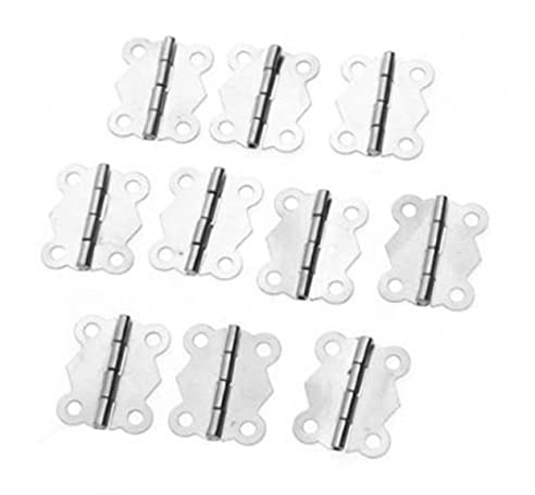 OSALADI Lot De 10 Charnières Miniatures Pour Tiroirs D'armoire, Charnières 30x25 Mm, Matériel Solide Pour Réparation, Modélisme Et Boîtes Décoratives