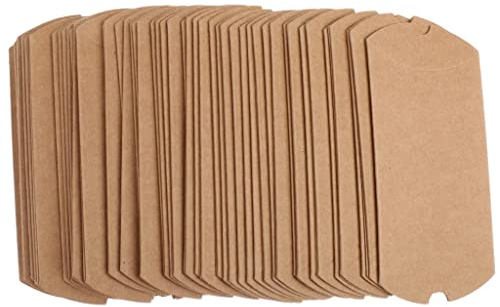 Milageto Set of 50 Kraftpapier Geschenkboxen in Vintage-Stil