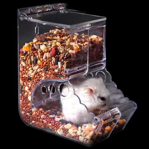 Hamster Distributeur Nourriture pour Petits, Distributeur de Nourriture pour Cochon d'Inde, Mangeoire Automatique, Convient aux Petits Animaux Tels Que Les Hamsters, Hérissons, Écureuils (400 ML)