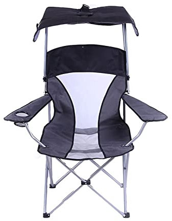 AMULONG Klappbarer Campingstuhl Tragbarer Wildangelstuhl Mesh Folding Mesh Canopy Shade Chair Sonnenschirm Sitz Mit Armlehne Für Sonnenbaden Am Strand Reisestuhl Faltstuhl Anglerstuhl