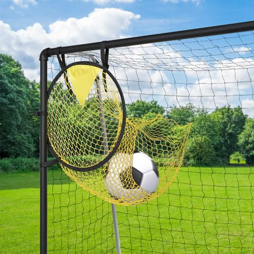Ricyea 2 Stück Fußballtor Zielnetz 45x55cm, Fussballnetz für Garten Fussballtor, einfache Montage Fußballzielnetz, Fußballtor Zubehör für Fußball Training (2 Stück)