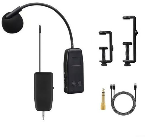 2,4 G kabelloses Mikrofon-System, Sender, Empfänger-Set für Violine, Viola, Cello, Orchester, Saiteninstrumente (1 zu 1)