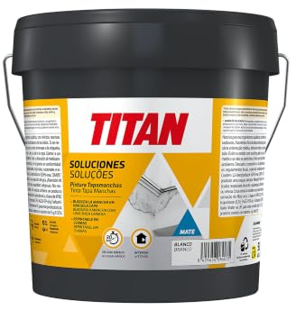 TITAN Soluciones Pintura TAPAMANCHAS Blanco Mate 5L