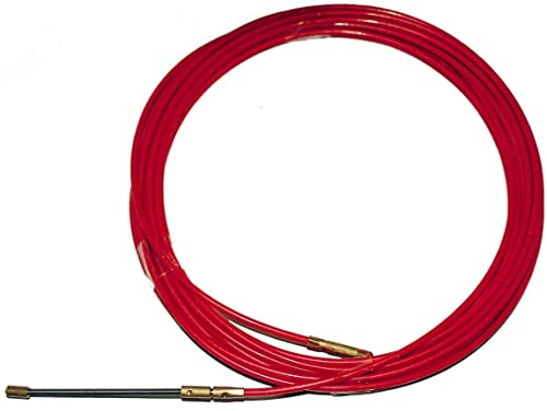 Guida per passacavo in acciaio/nylon da 4 mm, punta intercambiabile, ideale per l'installazione di cavi e collegamenti elettrici.
