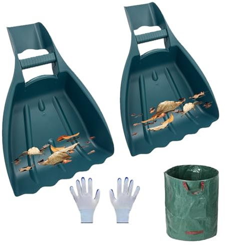 Grabber per Foglie, Raccogli Foglie da Giardino, Rastrello per Foglies, Palette Palmare, Rastrello a Mano per Foglie da Giardino, per Rimuovere la Raccolta '