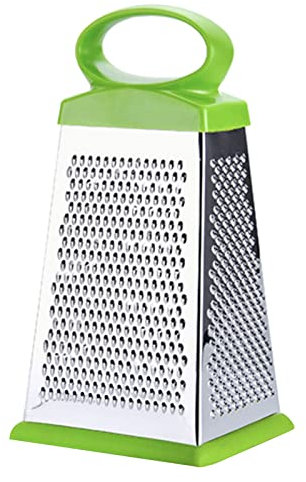 Grattugia professionale per formaggio a 4 lati, con manico, in acciaio inox, per patate e aglio