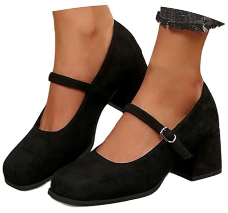 Generisch Zapatos de tirolesa, zapatos tradicionales para mujer, tacones altos, zapatos de baile, elegantes Mary Jane Shoes, zapatos de tacón para traje regional, zapatos de boda, zapatos de tirolesa