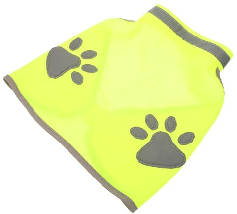 VERDANVERSE Fluoreszierende Hundeweste mit Pfotenabdruck Reflektierende Weste für Kleine Mittlere und Große Hunde Sicher bei Dunkelheit und Outdoor-aktivitäten