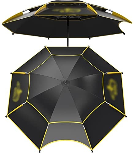 Sombrilla grande parasol al aire libre Paraguas de pesca con protector solar engrosado, Sombrilla de playa universal de 360 ​​​​°, Paraguas de camping transpirable de doble capa(2m/6.6ft)