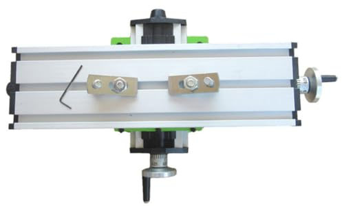 jojofuny Mini Milling Machine Work Table Vise Adjustable Xy Cross Slide Bench Clamp for Drill Stand Aluminum Alloy CNC Bench Vise for Electric Drill and Workbench