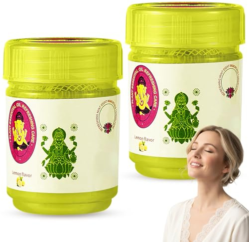 2pcs Thai Herbal Inhaler,Yellow Nasal Inhaler with Herbal Compound herb Inhaler Thai, Blocked Nose Relief, Portable Fum Inhaler for Fresh Breath and Relaxation