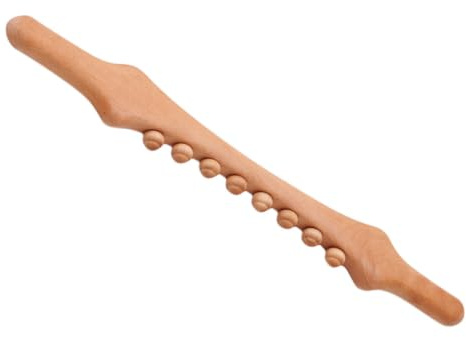 Gogogmee Holz massage Stab mit Zahnstruktur für Effektive Ganzkörpermassage Lymphfluss und Muskelentspannung Ergonomischer Belly Massager für Frauen bei Verspannungen und Müdigkeit zu