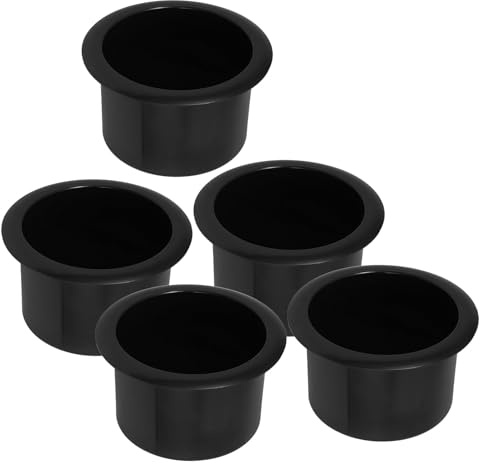 Homoyoyo 5 Piezas Portavasos para Sofá y Vehículo de Inserto de Plástico Resistente para Reposabrazos de Sillones para Barcos Coches Caravanas y Mesas de Póker