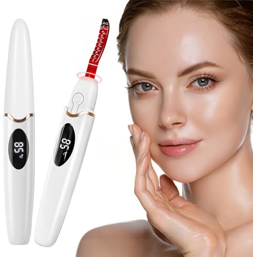Beheizte Wimpernzange, Elektrische Wimpernzange USB-C, Wimpern Curler, Wiederaufladbare Wickler Wimpernformer, Schnellheiz-Wimperncurler mit 4 Temperaturmodi für alle Wimpern