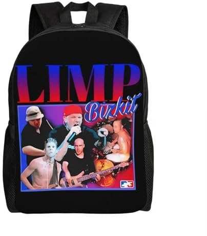 ASDCTYTKO Custom Bizkits Fire Limp Rap Rock Roll Rucksäcke für Männer Frauen Schulstudenten Büchertasche passt 15 Zoll Laptoptaschen Festivalgeschenk