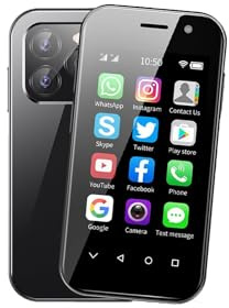 Longben Mini Smartphone Unlocked 4G Mobile Phone,2000mAh Battery,Dual SIM,3GB RAM + 32GB ROM,3.0 HD Screen,2MP+5MP Camera,Face unlock 4G no contract phone(black)