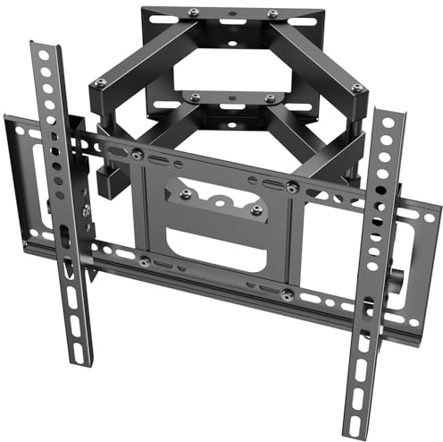 TV Wall Bracket for 26-70 Inch Flat & Curved TVs and Screens - Swivel Tilt TV Brackets - Full Motion TV Wall Mount - VESA:100x100-400x400mm - Up to 45kg - With Spirit Level