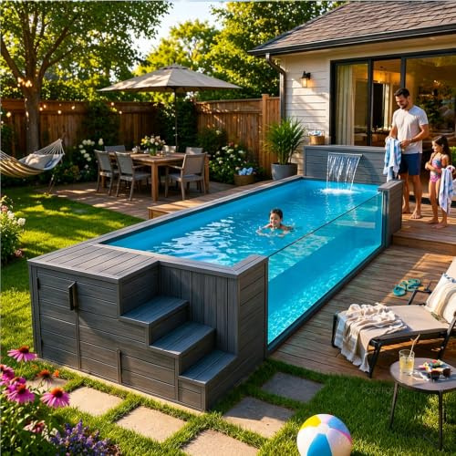 Piscina prefabbricata del contenitore, moderna piscina per il tempo libero, piscina economica del contenitore della vetroresina per il cortile domestico e gli spazi pubblici commerciali di nuoto