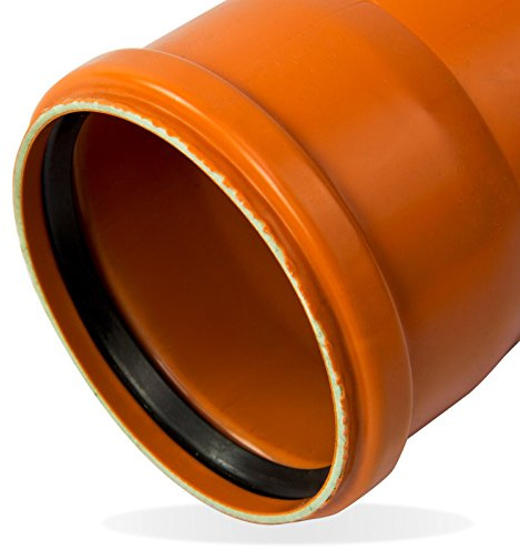 Ostendorf PVC Rohr DN 110 Länge 1000 mm, Orange, SN 4, 1 Stück
