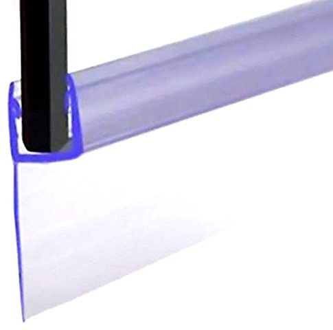 VeeBath Bath Shower Screen Door Seal Strip, Leak Proof, Shower Door Seal Replacement for 4-6mm Glass Door Up to 15mm Gap (D Type)…