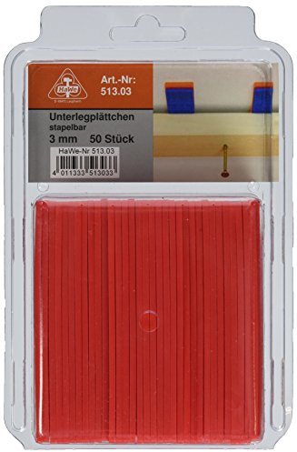 HaWe Unterlegplättchen, 50 Stück, 3 mm, rot, 513.03