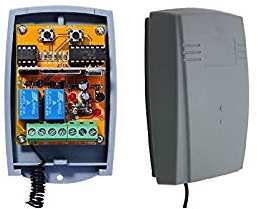 Norma Acero compatible Receptor de radio Módulo en caja, de 2 canales receptor universal para Norma Acero ea433 2 KM, ea433 4 km, rcu433 2 K, rcu433 4 K handsender. 12 – 24 V AC/DC