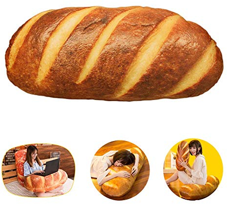 LZYMSZ 3D Simulation Brotkissen, Plüsch Lendenrückenpolster, Weiches 3D Butterbrot-Kissen Wurfs für Sofa/Hauptschlafzimmer/Büro/Schlafsaal im Valentinstag, Weihnachten, Geburtstag (15.8inch)