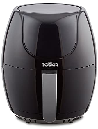 Tower T17067 Vortx Family Size Digital Air Fryer with Rapid Air Circulation, 60-Minute Timer, 4L, 1400W, Black