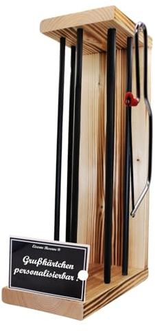 Genial-Anders Personalisierte Geschenke für Männer Frauen Geschenkidee mit Namen - Eiserne Reserve Black Text s/w Rohling L leer zum SELBST Befüllen incl. Notsäge - Papa Mama Geburtstag Hochzeit