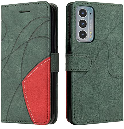 Fatcatparadise Funda para Moto E20 / E30 / E40, Flip Folio Libro de Cuero Carcasa de TPU, con Cierre Magnético, Ranura para Tarjeta, Tarjetero y Suporte, Capa Plegable Cartera, Tipo Étui Piel (Verde)