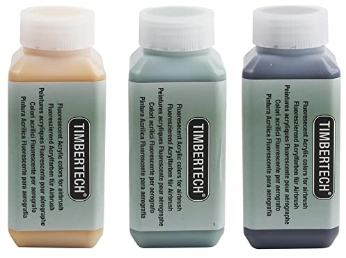 TIMBERTECH Metallisch Acrylfarben Airbrush Farben 100ml*3 Modellfarbe auf Wasserbasis FarbenSet