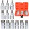 Noosverl Lot de 12 embouts de tournevis Allen,Douille Allen,Adaptateur de douille interne hexagonale 5-22 mm,1/2 Hex Socket Set Premium S2 Alloy Steel Jeu de douilles en alliage d'acier