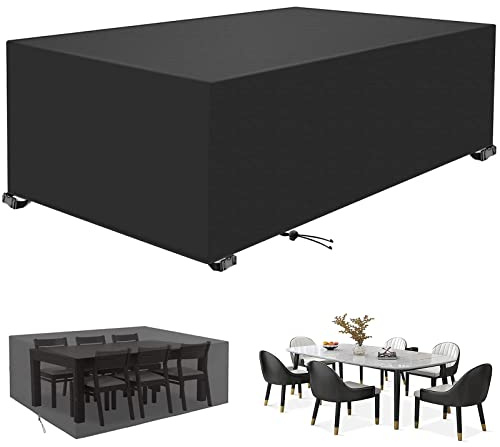 KADING Housse de Protection Housse de Meuble, 105x80x70cm Housse Salon De Jardin Imperméable,420D Oxford Housse pour Table de Jardin rectangulaire, Bâche de Protection pour Mobilier Anti-UV