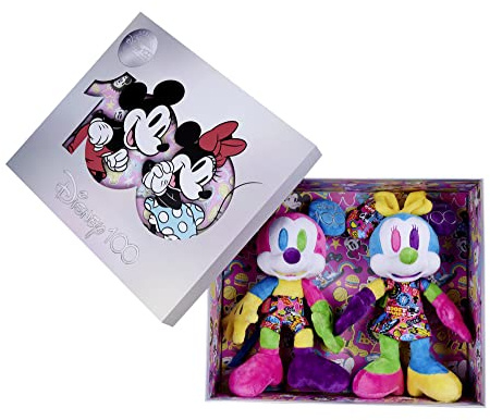 Disney 100 years, Mickey and Minnie Mouse, Amazon Exclusive Set 3, Limited Edition, 33cm plush figures, Collectible Item, Special Edition, gift box, Mickey Mouse, the first months of life