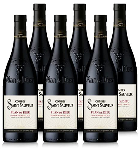 COMBES SAINT SAUVEUR - Rotwein Trocken - AOP Côtes du Rhône Village „Plan de Dieu“ (6 x 0,75 l)